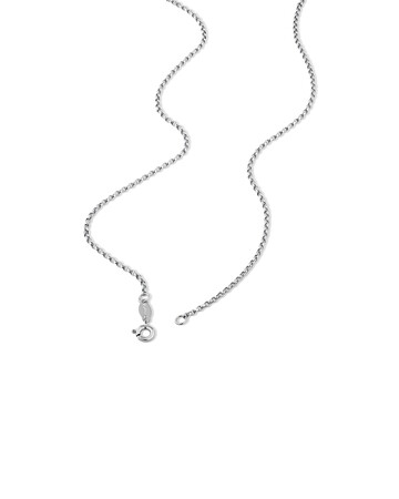 50cm (20") 1mm-1.5mm Width Diamond Cut Belcher Chain in 18kt White Gold 50cm (20") 1mm-1.5mm Width Diamond Cut Belcher Chain in 18kt White Gold