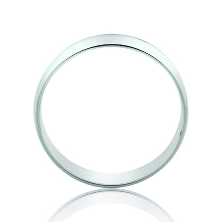 5mm Lite Half Round Wedding Band in 10kt White Gold 5mm Lite Half Round Wedding Band in 10kt White Gold