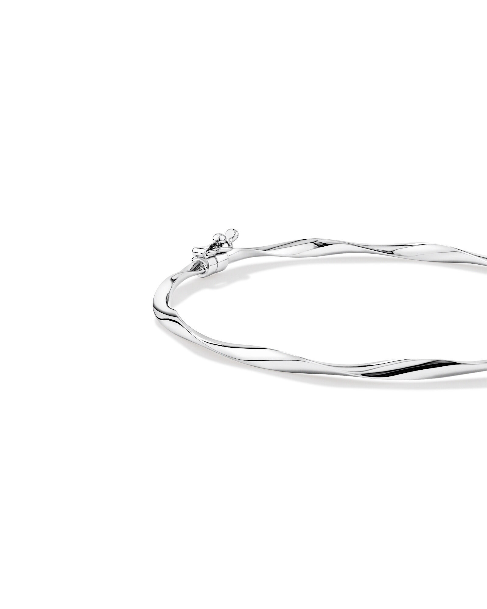 Bracelet torsadé en or blanc 10 carats