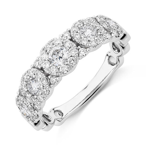 Bubble Ring with 1 Carat TW of Diamonds in 10kt White Gold