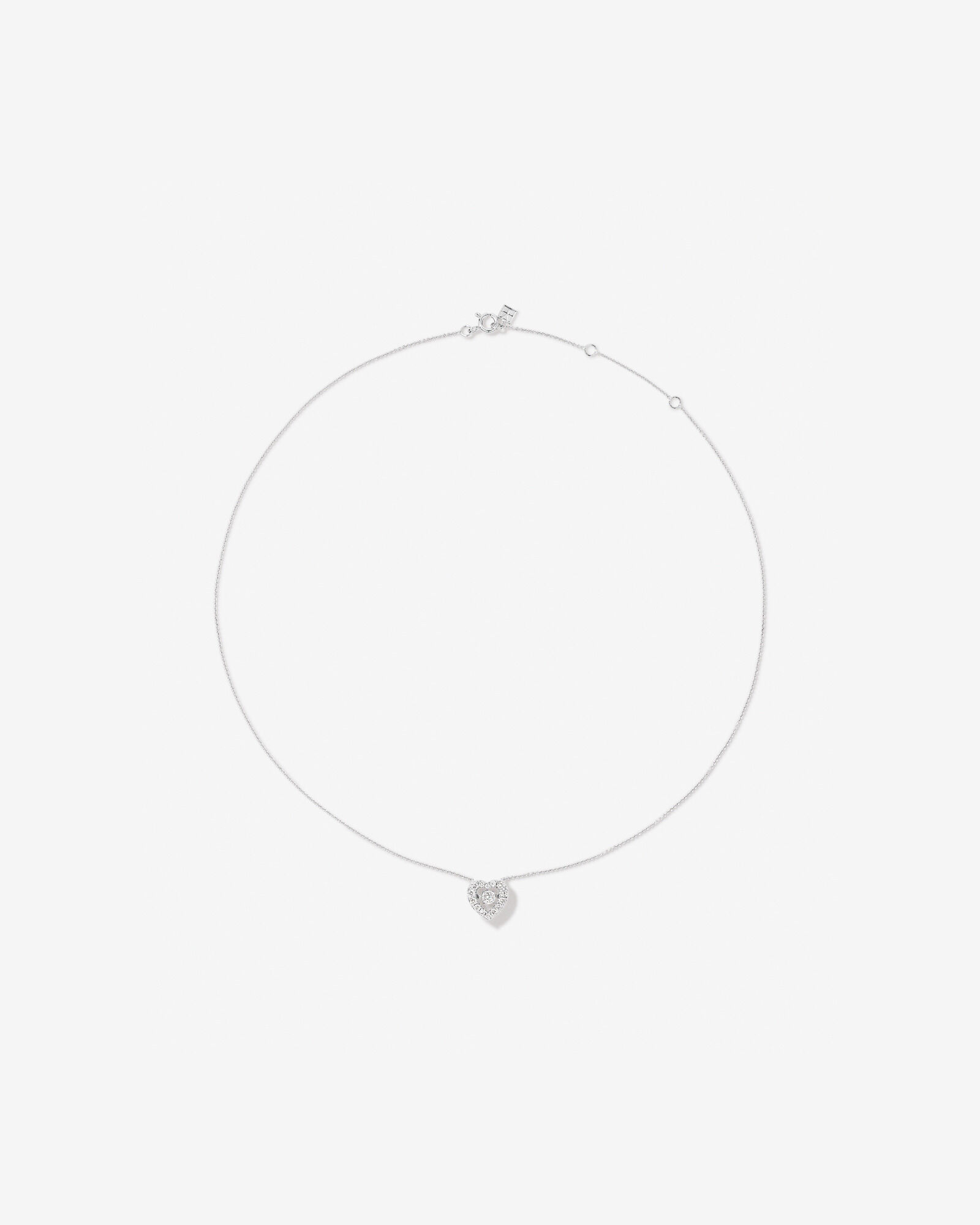 0.38 Carat TW Round Brilliant Laboratory-Grown Diamond Heart Pendant in Sterling Silver