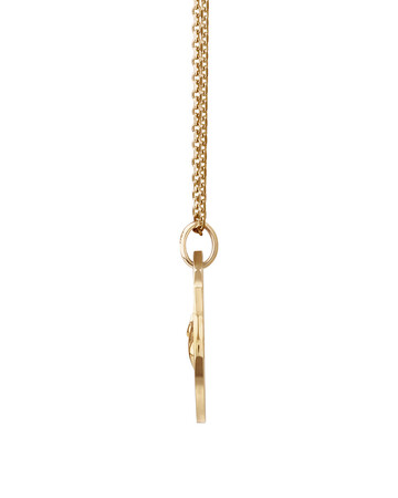 Aquarius Zodiac Pendant with Chain in 10kt Yellow Gold Aquarius Zodiac Pendant with Chain in 10kt Yellow Gold