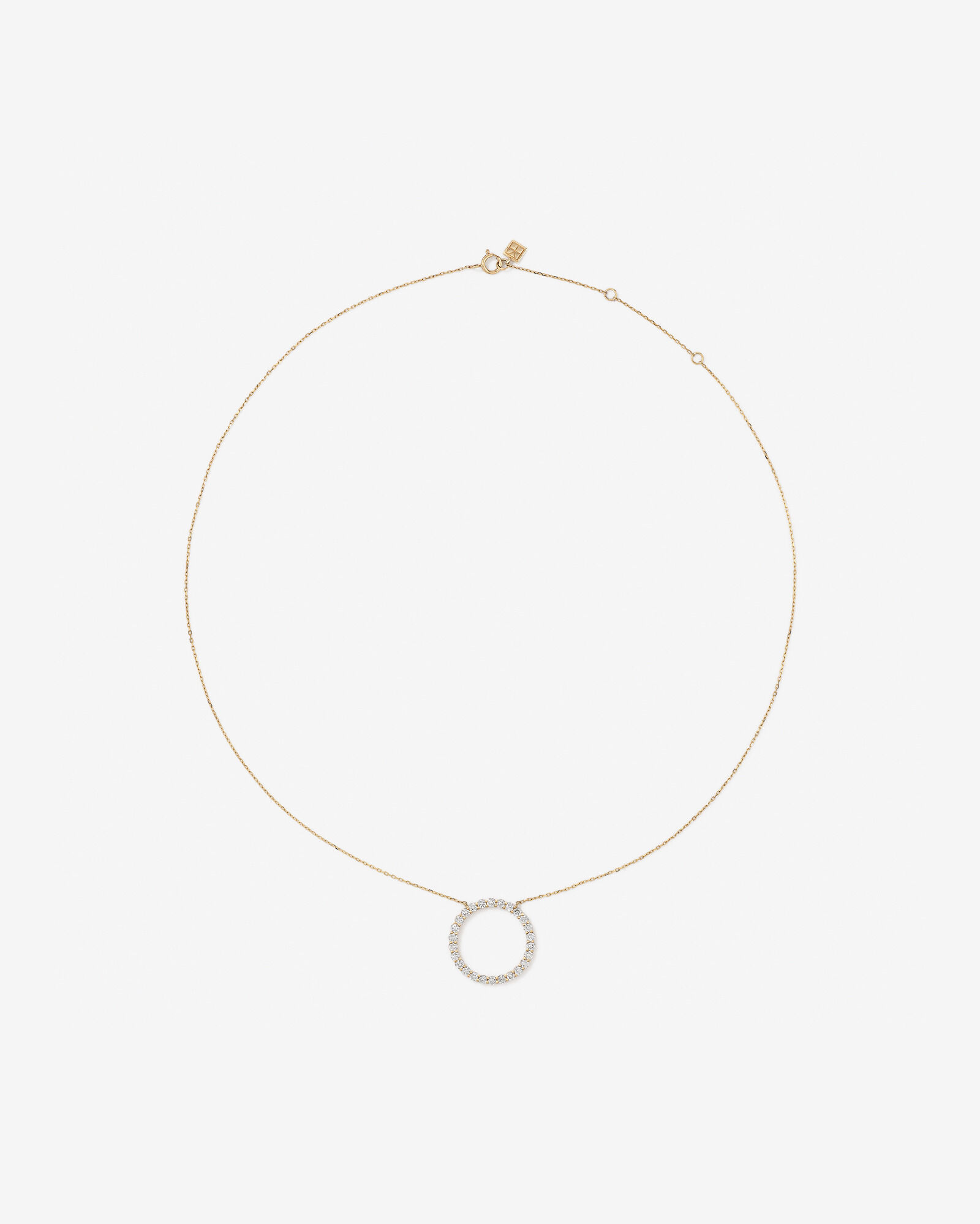 0.85 Carat TW Laboratory-Grown Diamond Circle Necklace in 10kt Yellow Gold