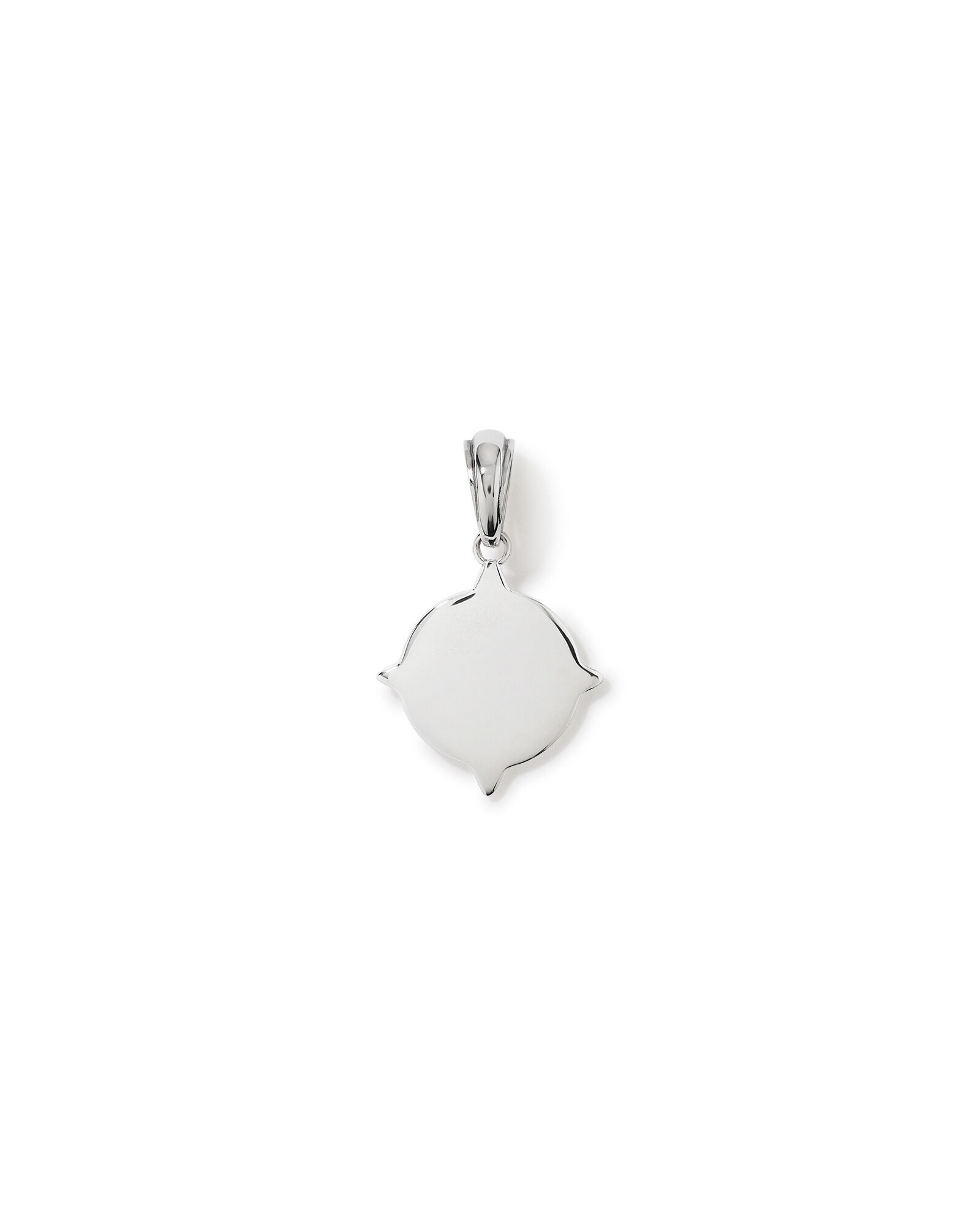 Black Diamond Compass Pendant in Sterling Silve