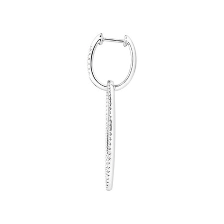 Fancy Open Drop Earrings with 0.50 Carat TW of Diamonds in Sterling Silver Fancy Open Drop Earrings with 0.50 Carat TW of Diamonds in Sterling Silver