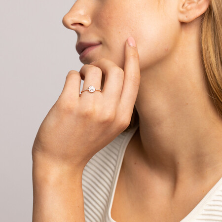 Promise Ring with 0.15 Carat TW of Diamonds in 10kt Rose Gold Promise Ring with 0.15 Carat TW of Diamonds in 10kt Rose Gold