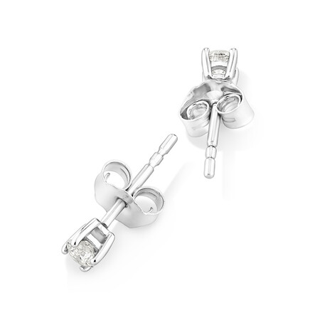 Classic Stud Earrings with 0.18 Carat TW of Diamonds in 10kt White Gold Classic Stud Earrings with 0.18 Carat TW of Diamonds in 10kt White Gold