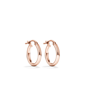 14mm Hoop Earrings in 10kt Rose Gold 14mm Hoop Earrings in 10kt Rose Gold