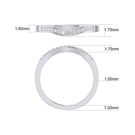 Wedding Band with Diamonds in 18kt White Gold Wedding Band with Diamonds in 18kt White Gold