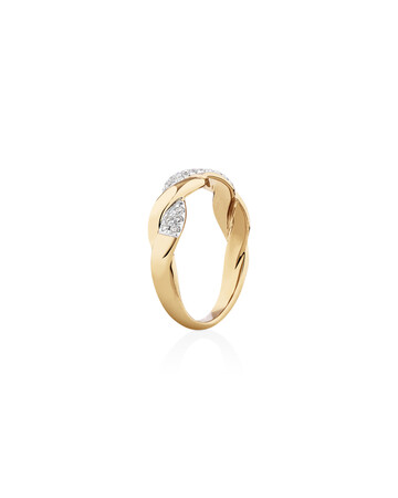 Twist Ring with 1/5 Carat TW of Diamonds in 10kt Yellow Gold Twist Ring with 1/5 Carat TW of Diamonds in 10kt Yellow Gold