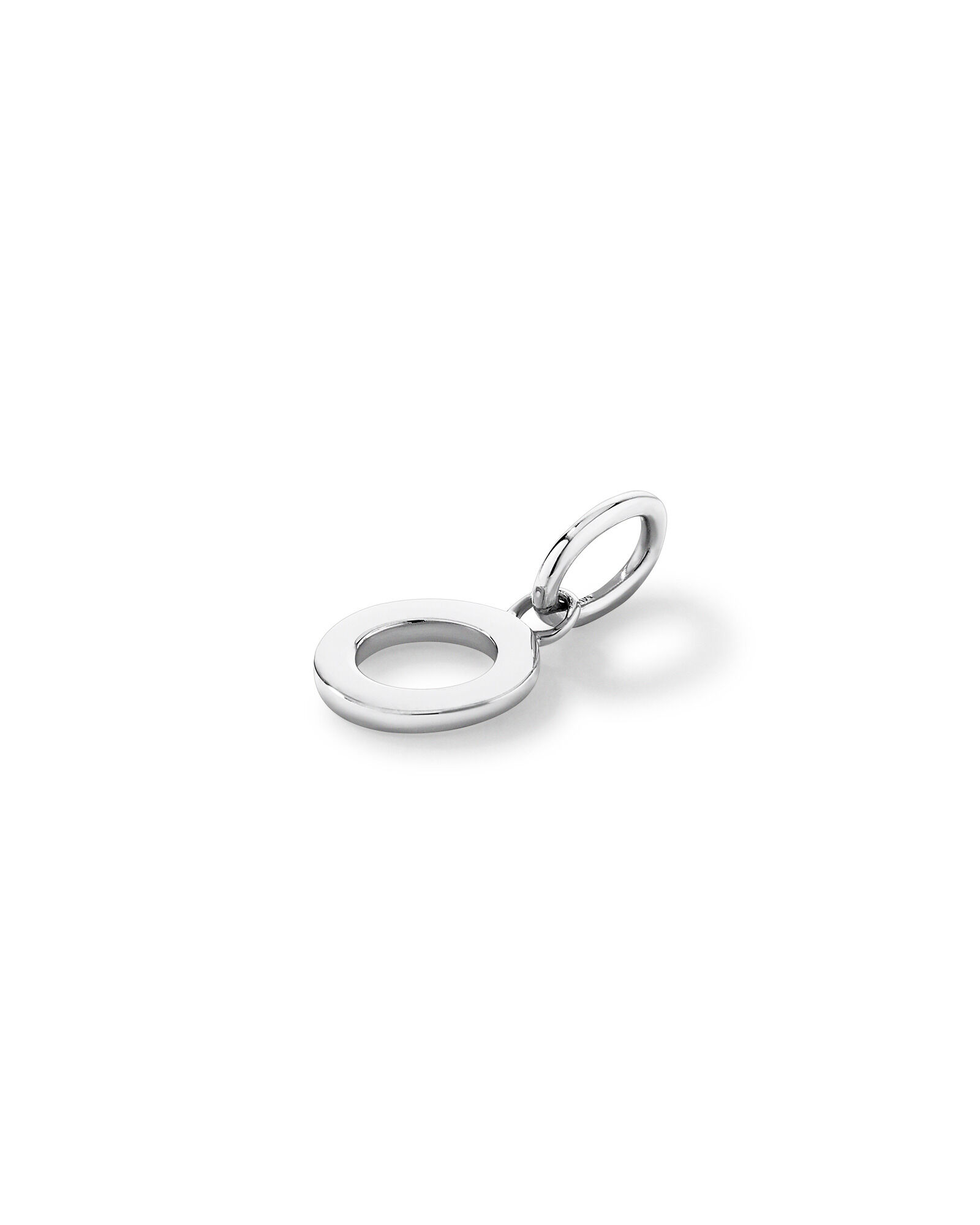 Letter O Initial Pendant in Sterling Silver