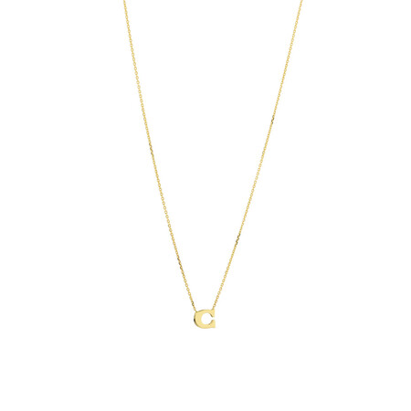 "C" Initial Necklace in 10kt Yellow Gold "C" Initial Necklace in 10kt Yellow Gold