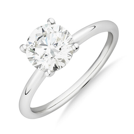 1.50 Carat Laboratory-Created Diamond Ring In 14kt White Gold 1.50 Carat Laboratory-Created Diamond Ring In 14kt White Gold