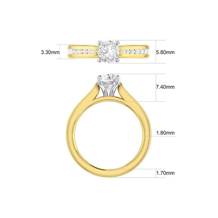 Engagement Ring with 1 1/4 Carat TW of Diamonds in 14kt Yellow & White Gold Engagement Ring with 1 1/4 Carat TW of Diamonds in 14kt Yellow & White Gold