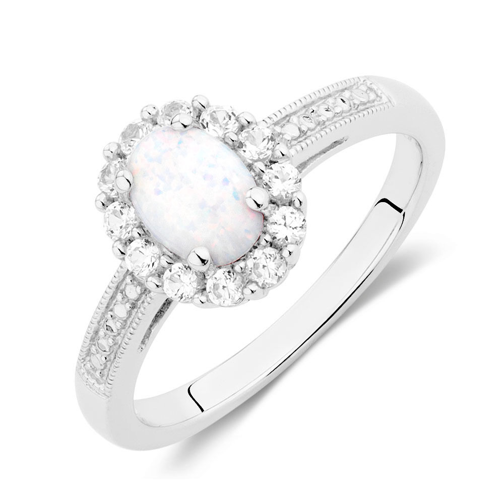 opal ring set in silver