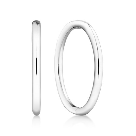 12mm Sleeper Earrings in 10kt White Gold 12mm Sleeper Earrings in 10kt White Gold