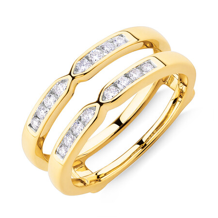 Enhancer Ring with 1/4 Carat TW of Diamonds in 10kt Yellow Gold Enhancer Ring with 1/4 Carat TW of Diamonds in 10kt Yellow Gold