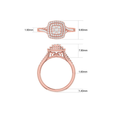 Engagement Ring with 1/2 Carat TW of Diamonds in 10kt Rose Gold Engagement Ring with 1/2 Carat TW of Diamonds in 10kt Rose Gold