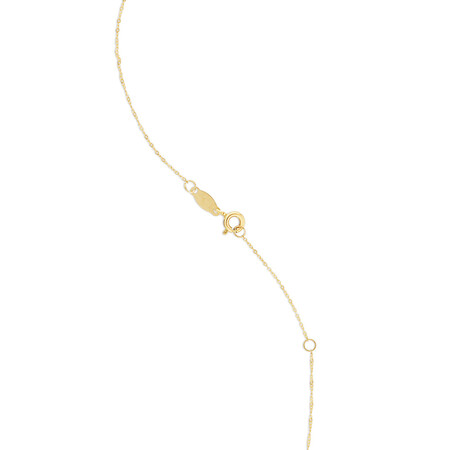 Pendant with Laboratory Created Blue Sapphire in 10kt Yellow Gold Pendant with Laboratory Created Blue Sapphire in 10kt Yellow Gold