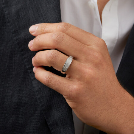 Men's Pave Ring with 0.33 Carat TW of Diamonds in 10kt White Gold Men's Pave Ring with 0.33 Carat TW of Diamonds in 10kt White Gold