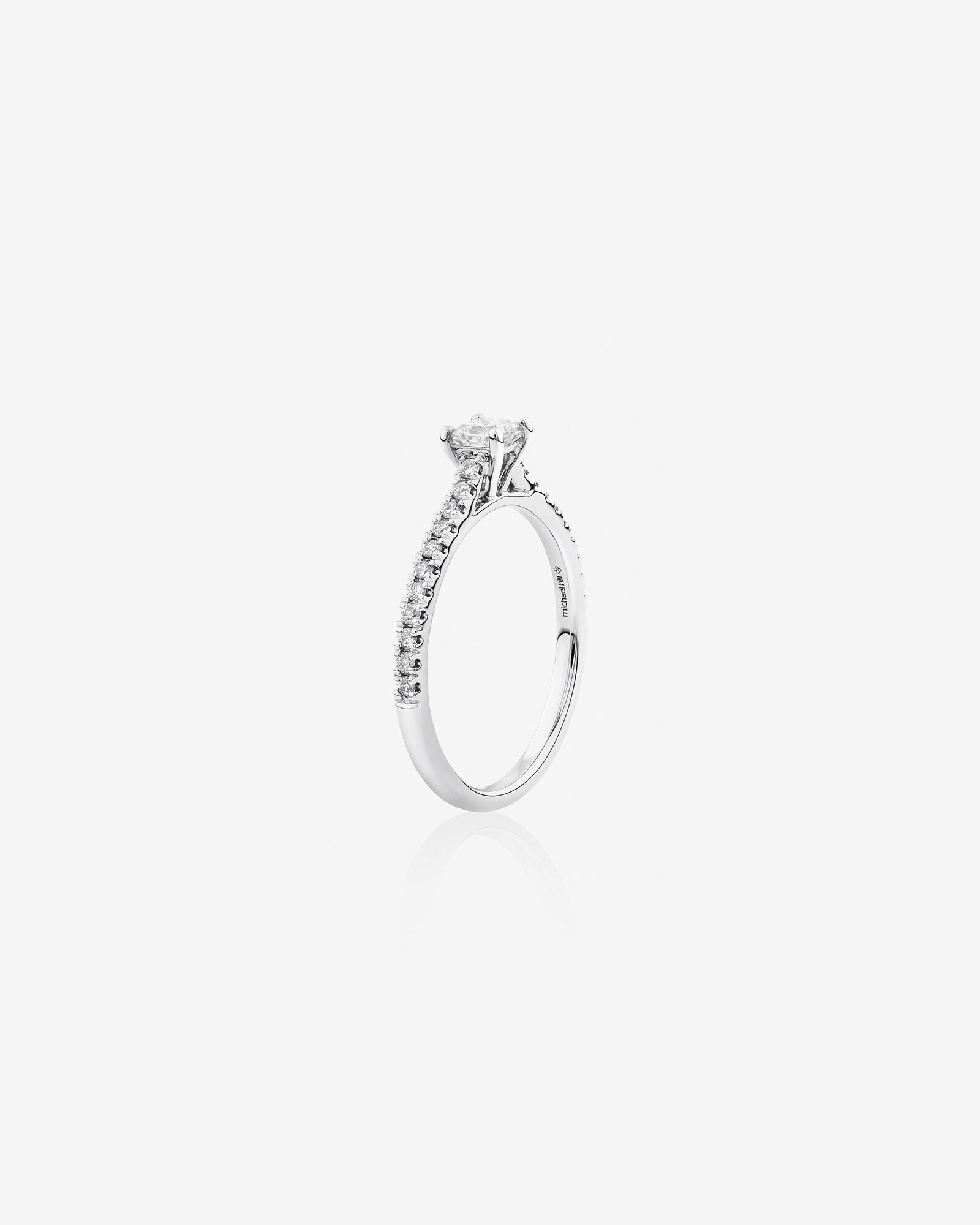Engagement Ring with Carat TW Diamonds in 14kt White Gold