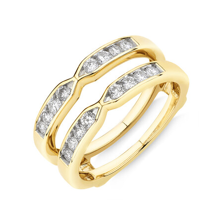 Enhancer Ring with 1/2 Carat TW of Diamonds in 14kt Yellow Gold Enhancer Ring with 1/2 Carat TW of Diamonds in 14kt Yellow Gold