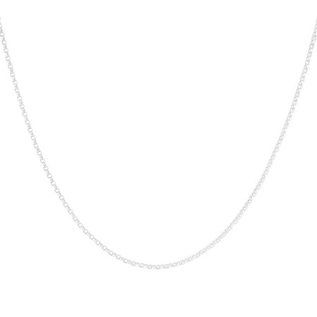 45cm (18") 1mm-1.5mm Width Diamond Cut Belcher Chain in 18kt White Gold 45cm (18") 1mm-1.5mm Width Diamond Cut Belcher Chain in 18kt White Gold