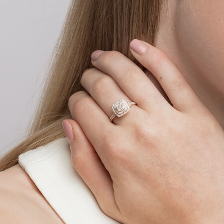 Engagement Ring with 1/2 Carat TW of Diamonds in 10kt Rose Gold Engagement Ring with 1/2 Carat TW of Diamonds in 10kt Rose Gold