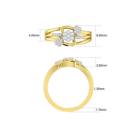 Ring with 1/4 Carat TW of Diamonds in 10kt Yellow Gold Ring with 1/4 Carat TW of Diamonds in 10kt Yellow Gold