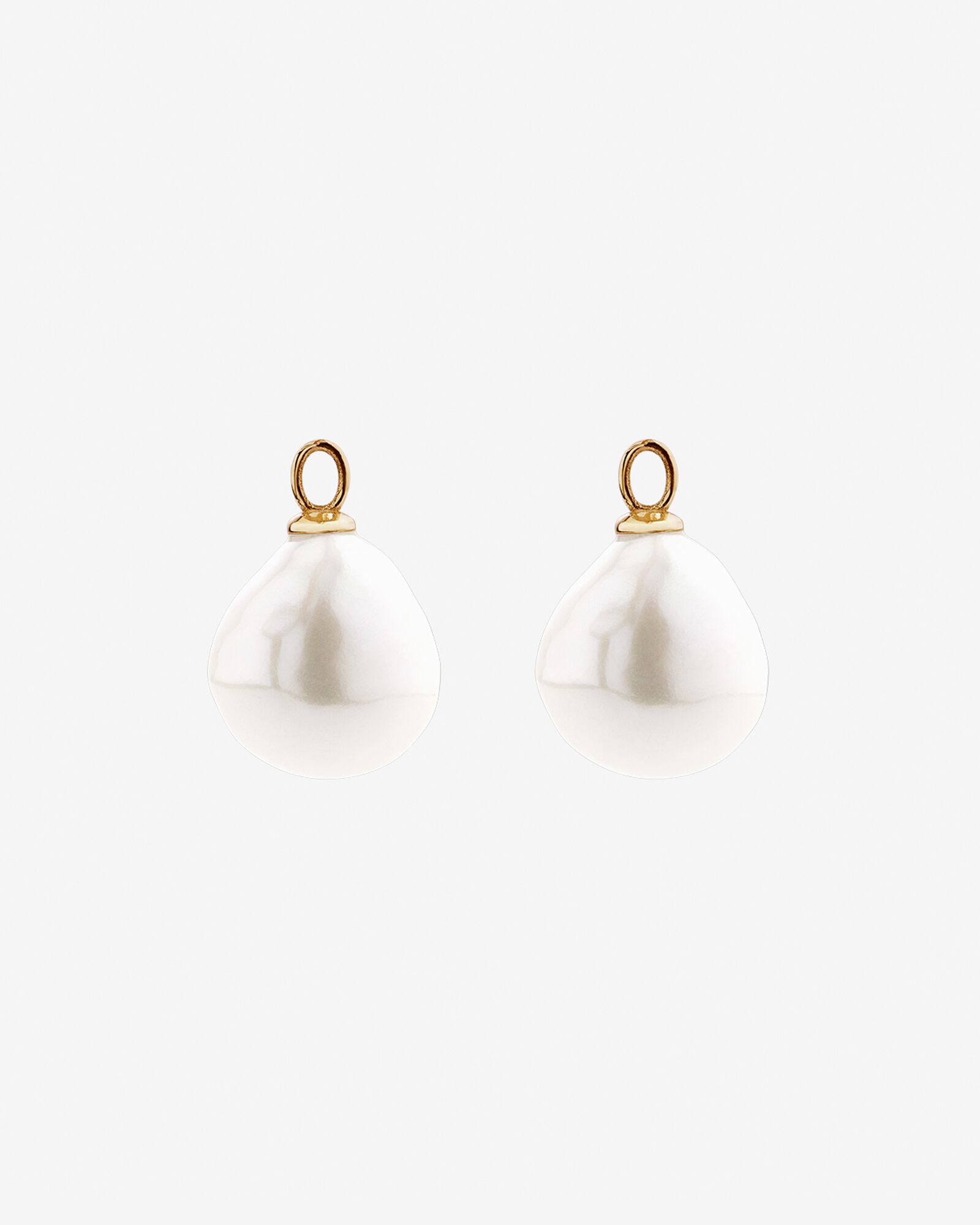 Drop Earrings with Cultured Freshwater Baroque Pearls in 10kt Yellow Gold