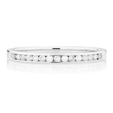 Wedding Band with 0.15 Carat TW of Diamonds in 14kt White Gold Wedding Band with 0.15 Carat TW of Diamonds in 14kt White Gold