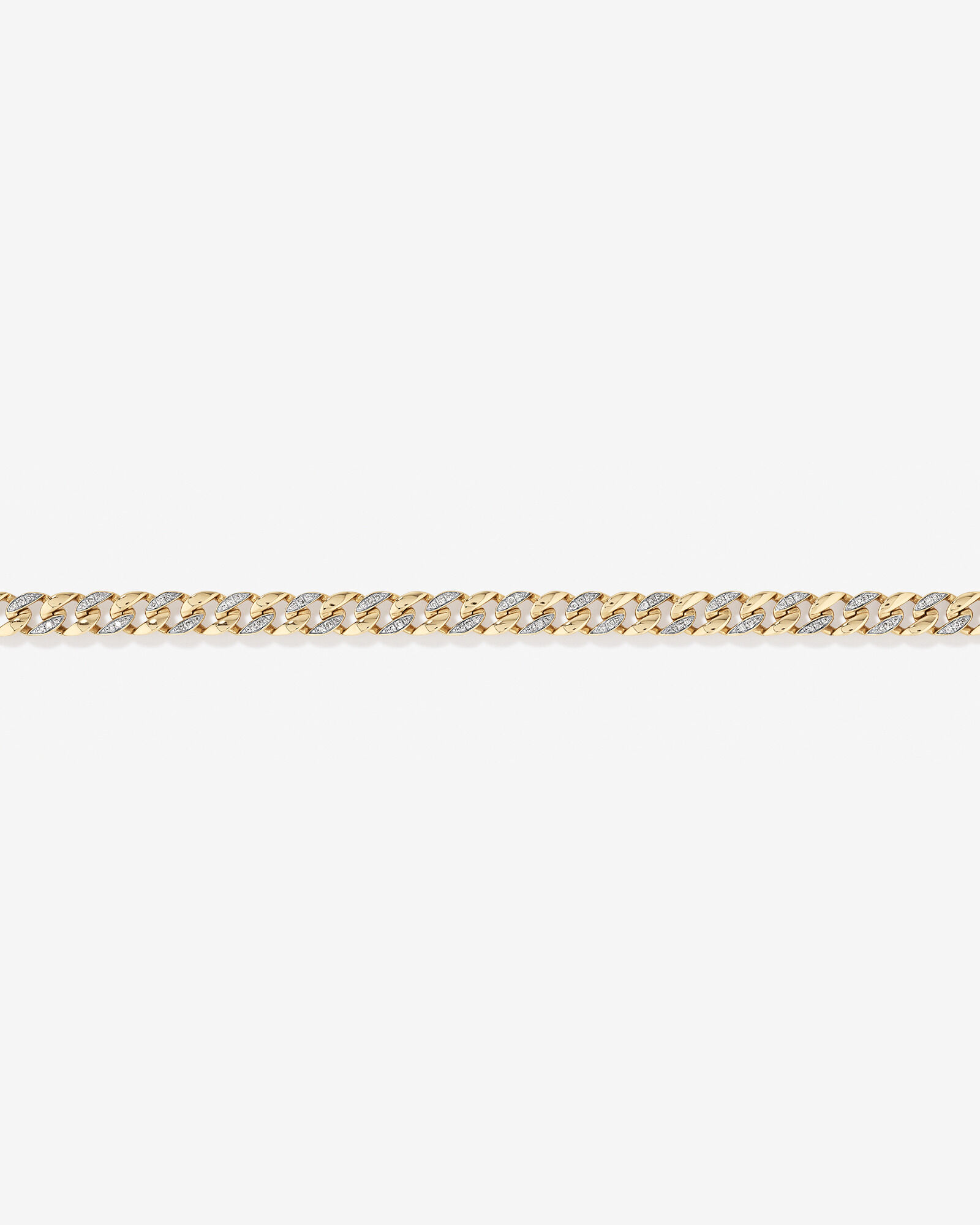 21cm (8.5") Cuban Link Bracelet with 1.00 Carat TW of Diamonds in 10kt Yellow Gold