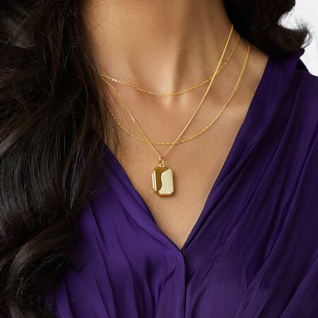 Octagonal Locket Pendant in 10kt Yellow Gold Octagonal Locket Pendant in 10kt Yellow Gold