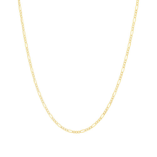 50cm (20") Hollow Figaro Chain in 10kt Yellow Gold