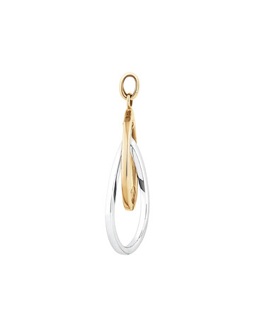 Teardrop Pendant in 10kt Yellow & White Gold Teardrop Pendant in 10kt Yellow & White Gold