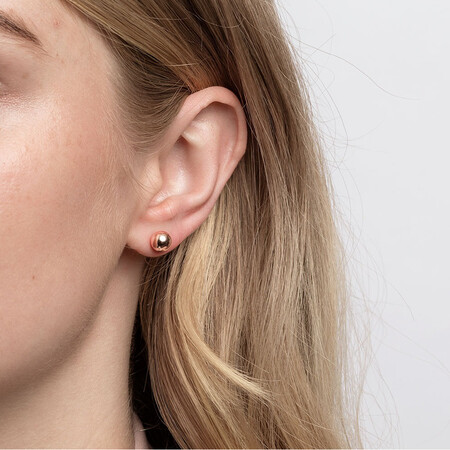 7mm Ball Stud Earrings in 10kt Rose Gold 7mm Ball Stud Earrings in 10kt Rose Gold
