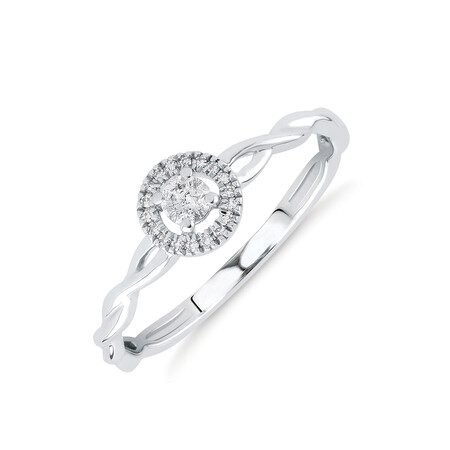 Promise Ring with 0.12 Carat TW of Diamonds in 10kt White Gold