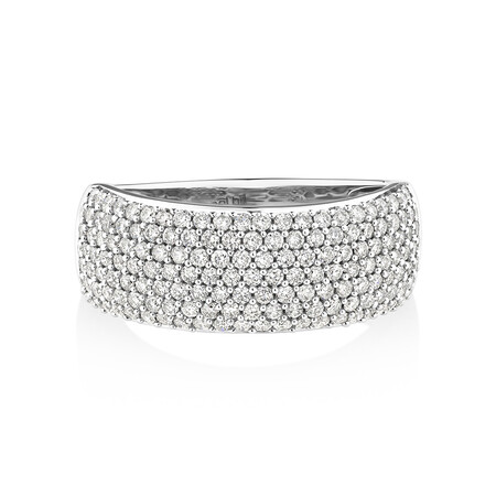 Diamond Pave Ring with 1.00 Carat TW Diamond in 10kt White Gold Diamond Pave Ring with 1.00 Carat TW Diamond in 10kt White Gold