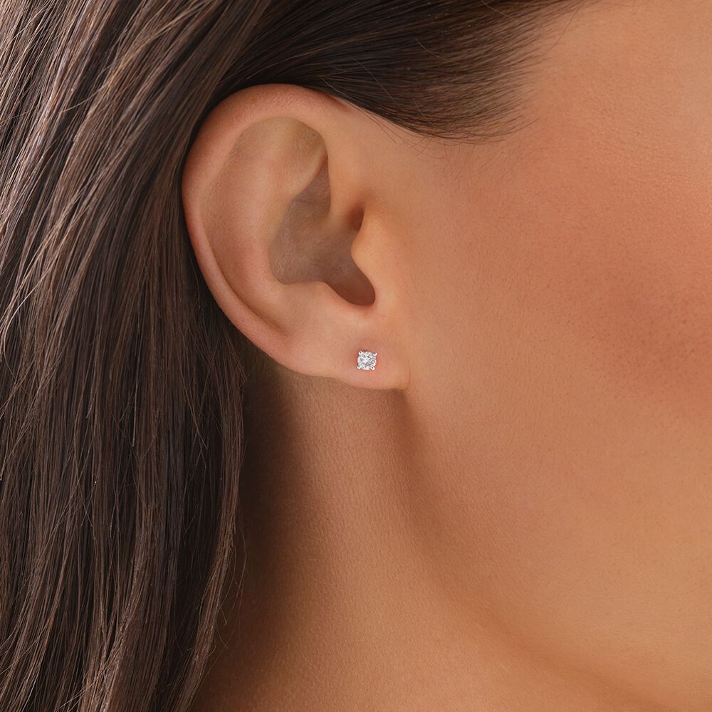 Stud Earrings with 0.30 Carat TW of Diamonds in 10kt White Gold