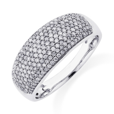 Pave Ring with 0.60 Carat TW of Diamonds in 10kt White Gold Pave Ring with 0.60 Carat TW of Diamonds in 10kt White Gold