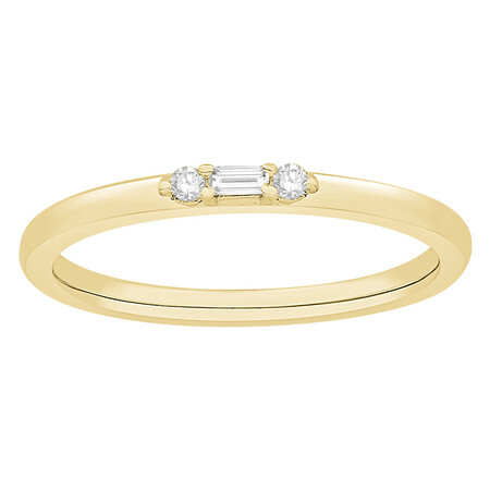 Stacker Ring with Diamonds in 10kt Yellow Gold Stacker Ring with Diamonds in 10kt Yellow Gold