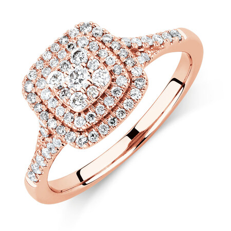 Engagement Ring with 1/2 Carat TW of Diamonds in 10kt Rose Gold Engagement Ring with 1/2 Carat TW of Diamonds in 10kt Rose Gold