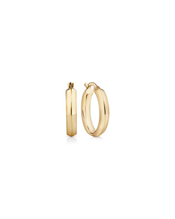 15mm Polished Hoop Earrings In 10kt Yellow Gold 15mm Polished Hoop Earrings In 10kt Yellow Gold