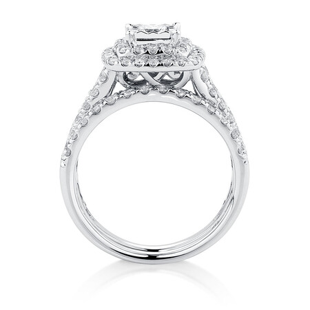 Bridal Set with 1 1/2 Carat TW of Diamonds in 14kt White Gold Bridal Set with 1 1/2 Carat TW of Diamonds in 14kt White Gold