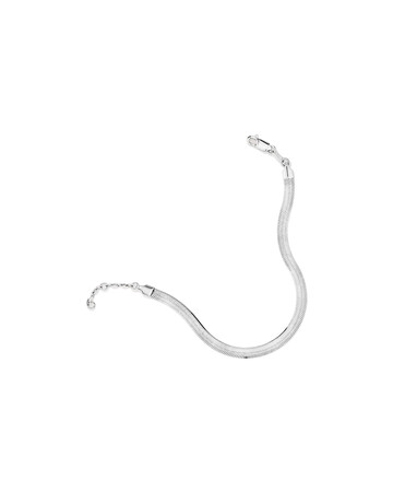 20cm (7") Herringbone Snake Bracelet In Sterling Silver 20cm (7") Herringbone Snake Bracelet In Sterling Silver