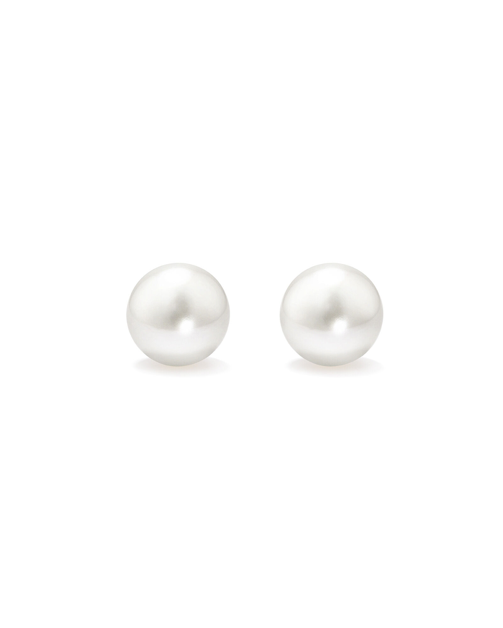 10.5-11mm Button Cultured Freshwater Pearl Stud Earrings in 10kt Yellow Gold