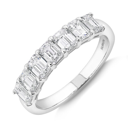7 Stone Claw Wedding Ring with 1.61ct TW of Diamonds in 14kt White Gold 7 Stone Claw Wedding Ring with 1.61ct TW of Diamonds in 14kt White Gold