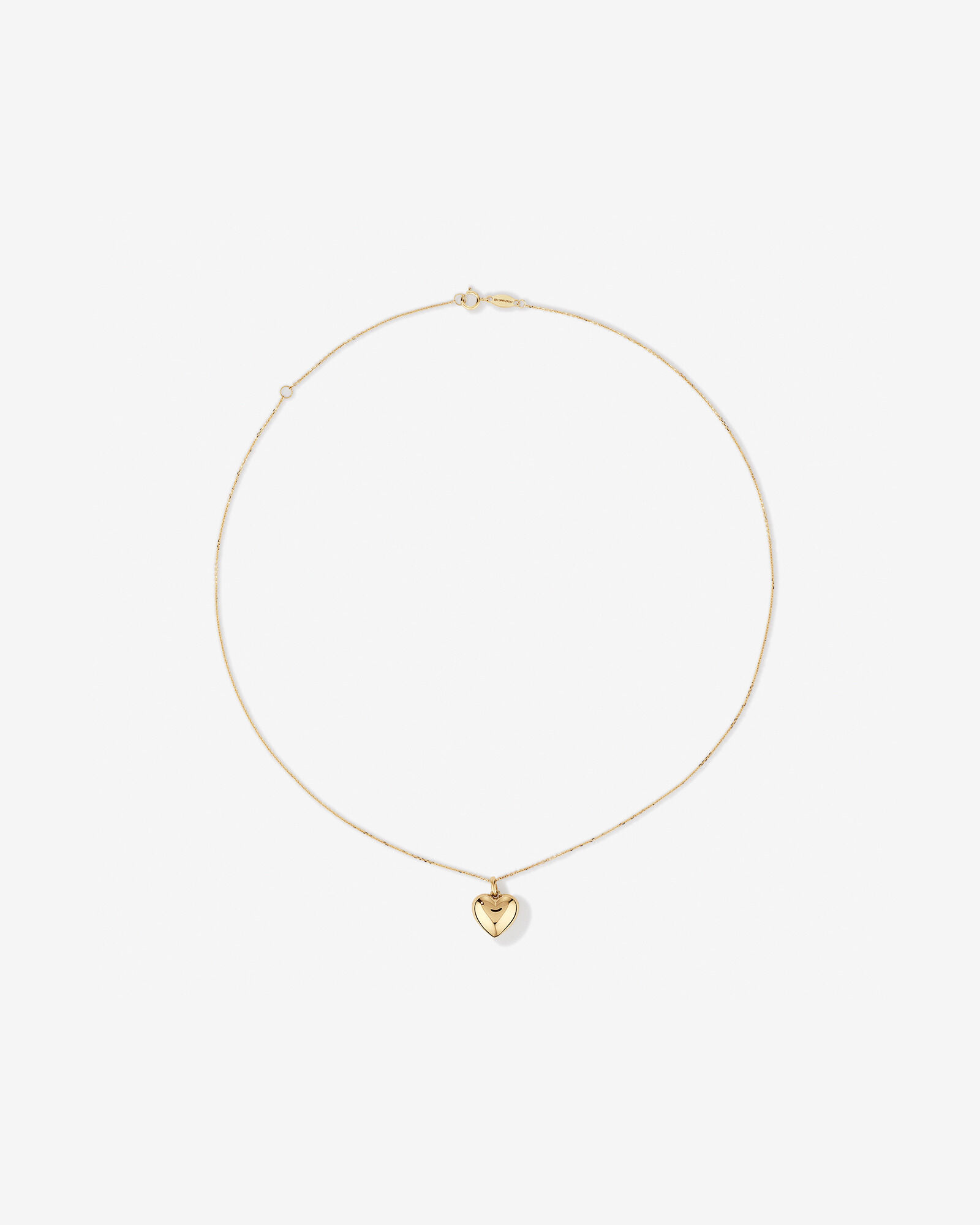 Puff Heart Pendant in 10kt Yellow Gold