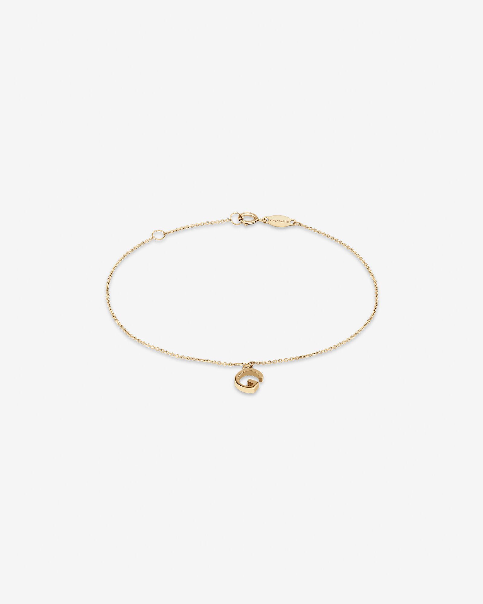 19cm (7.5") Initial Bracelet in 10kt Yellow Gold