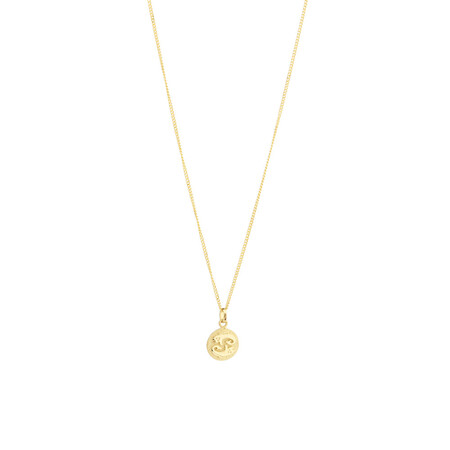 Pisces Zodiac Pendant in 10kt yellow Gold Pisces Zodiac Pendant in 10kt yellow Gold